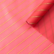 Пленка матовая Люрекс Красная-Золото 60см/200гр