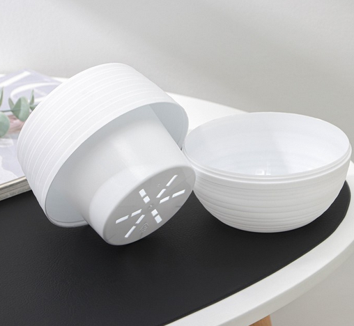 Горшок Дуэт 2,5лит Белый (с дренажной системой) Горшок Дуэт 2,5лит Белый (с дренажной системой)