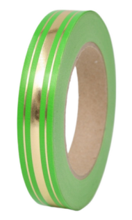 Лента Золот полоса Многополос 2см*50ярд Оранжевая