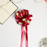 Бант Шар 7см Золото-Красный Арт-7986186