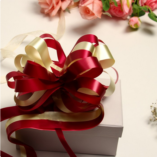 Бант Шар 7см Золото-Красный Арт-7986186
