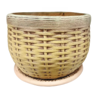 Кашпо Корзинка №-3 ЗОЛОТОЕ (D-17см)