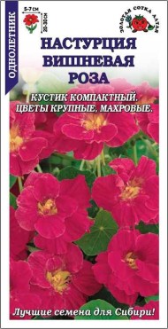 Цветы Настурция Вишневая Роза ЦВ/П (СОТКА) 0,5гр однолетник 20-30см Цветы Настурция Вишневая Роза ЦВ/П (СОТКА) 0,5гр однолетник 20-30см