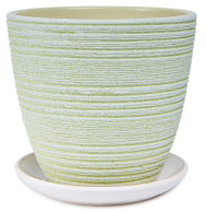 Кашпо Халва Крокус Светло-Зелёный №-4 (D-20,8см) Кашпо Халва Крокус Светло-Зелёный №-4 (D-20,8см)