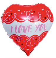 Шар фольгированный 18/46см Сердечки Я люблю тебя Арт-7391305
