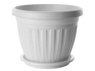 Горшок Баргузин 9,5лит Белый с поддоном