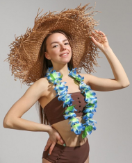 Ожерелье гавайское Сказка голубое Арт-126890