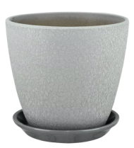 Кашпо Бутон №-ВН-05 Винил Серый №-4 (D-21см)