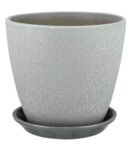 Кашпо Бутон №-ВН-05 Винил Серый №-4 (D-21см)