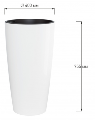 Горшок Рондо 71лит Белый (со вставкой 23лит) М-8877