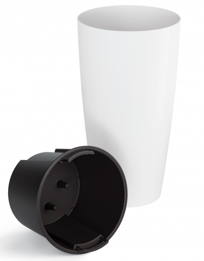 Горшок Рондо 71лит Белый (со вставкой 23лит) М-8877