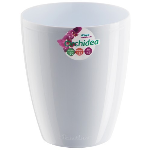 Горшок Santino Орхидея LUX 2лит Белый D-14см