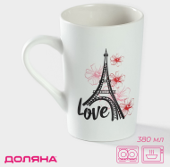 Кружка керамическая Любовь в Париже Доляна Арт-5278180 380мл