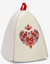 Шапка для Бани и Сауны С вышивкой Hot Pot