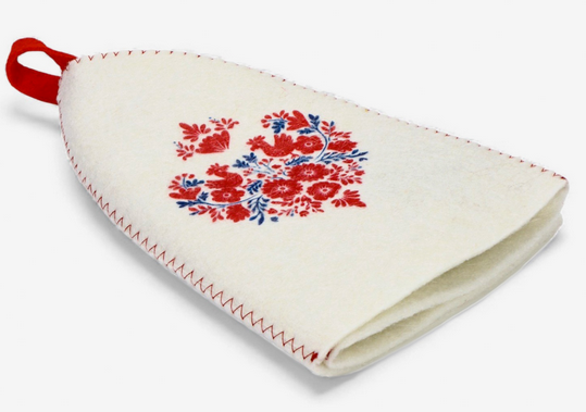 Шапка для Бани и Сауны С вышивкой Hot Pot