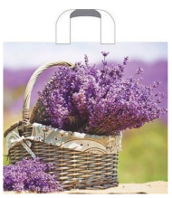 Сумочка пакет п/э петлевидная ручка 380*340мм Корзинка нежности Арт-58448