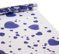 Пленка прозрачная с рисунком Лолита Фиолетово-Белая 70см/200гр