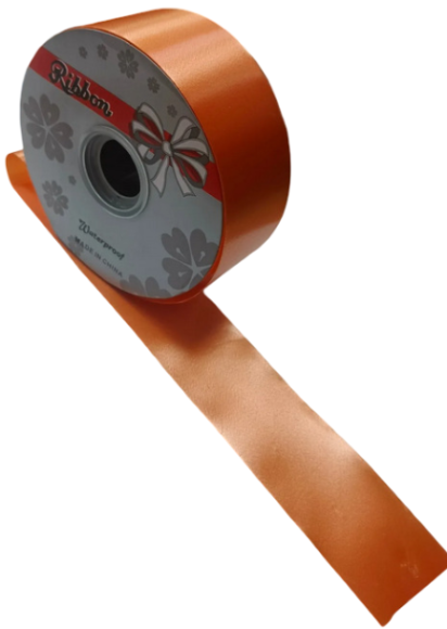 Лента Простая 5см*100ярд Оранжевая