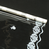 Пленка прозрачная с рисунком Одуванчики Белая 70см/8м