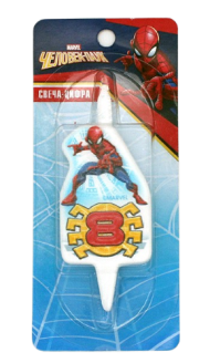 Свеча Цифра 8 Человек-паук 3538
