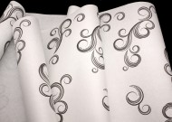 Бумага крафт Европа завитки черный на белом 70см*8,5м