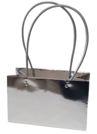 Сумочка для горшечных цветов 220*105*135мм Серебро Арт-810307