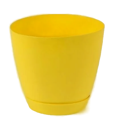 Горшок Камея 3,2лит Жёлтый с поддоном (D-182мм)