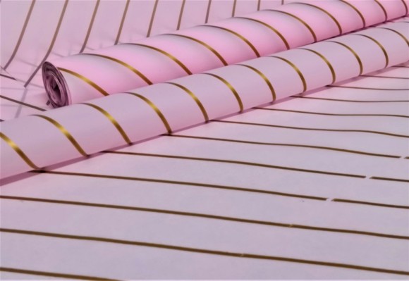 Пленка матовая Люрекс Розовое-Золото 60см/200гр