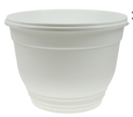 Горшок Цегла 3лит Белый D-21см с поддоном