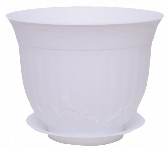 Горшок Ангара 4,5лит Белый с поддоном