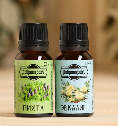 Набор эфирных масел Добропаровъ 2шт*17мл Пихта+Эвкалипт Арт-4250948