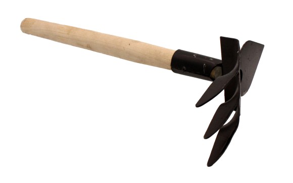 Рыхлитель комбинированный №-1 с деревянной ручкой Р-1 (лепесток+витой зуб)