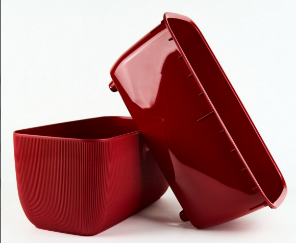 Балконный ящик Фабио 9,5лит Красный (с дренажной системой)