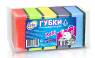 Губка для посуды Belux Maxi 5шт 9см*6,5см*3см