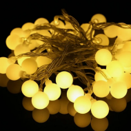 Электрогирлянда 3м Шарики Жёлтый свет Арт-1198