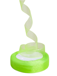 Лента Органза 15мм*25ярд Салатовая