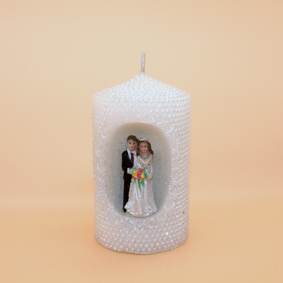 Свеча Жених с невестой 6*10см Арт-SA-33476