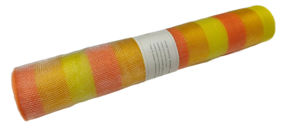 Сетка Полоса Бело Оранжевая 53см*9м