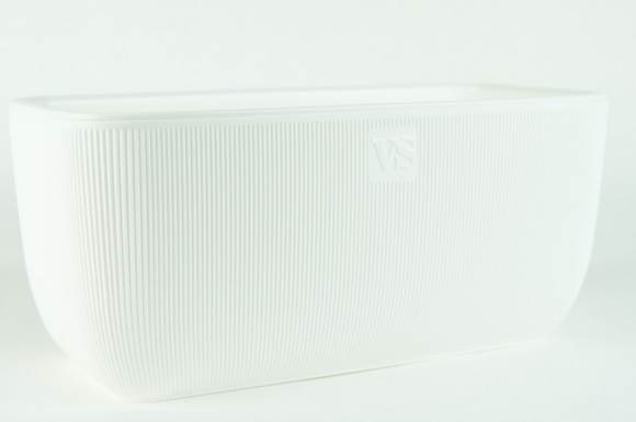 Балконный ящик Фабио 9,5лит Белый (с дренажной системой)