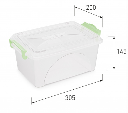 Контейнер пластиковый для пищевых продуктов 4,5лит прямоугольный Арт-М-419