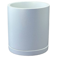 Кашпо Цилиндр Белый жемчуг №-3 Арт-NK30/8 (D-19см) Кашпо Цилиндр Белый жемчуг №-3 Арт-NK30/8 (D-19см)