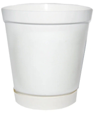 Горшок Глэдис 1,2лит Белый с поддоном