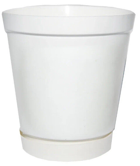 Горшок Глэдис 1,2лит Белый с поддоном Горшок Глэдис 1,2лит Белый с поддоном