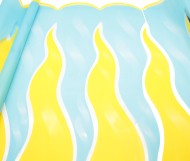 Пленка прозрачная с рисунком Рефлекс (Пламя) Голубо-Жёлтая 70см/200гр