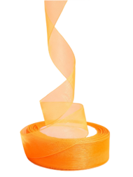 Лента Органза 24мм*25ярд Оранжевая Лента Органза 24мм*25ярд Оранжевая