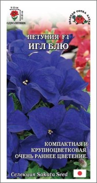 Цветы Петуния Игл Блю ЦВ/П (СОТКА) 10шт однолетник 15-20см