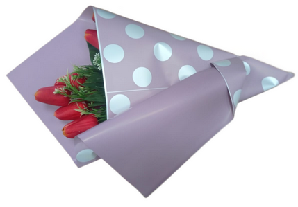 Пленка Листами Жемчужная Царь Горох Пудра 60/60см (1уп/20шт) Цена за 1ЛИСТ