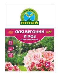 Грунт Бегония и роза 5лит (1уп/7шт) АНТЕЙ
