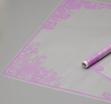 Пленка матовая Ажур АвиС Сиреневая 60см/200гр Пленка матовая Ажур АвиС Сиреневая 60см/200гр