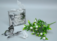 Бабочка черно-белая ПВХ Aрт-6712 (1уп/32шт) Цена за штуку